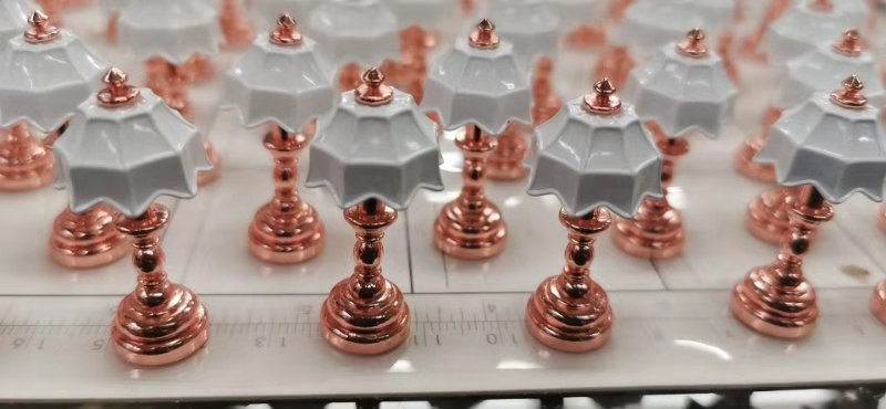 1:12 Dollhouse Miniature Model Scene OB11 Props Metal Tiffany Table Lamp Bedside Lamp