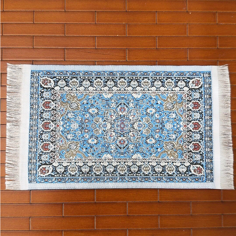 Dollhouse Mini Floor Living Room Decoration Turkish Carpet Woven Rug Handmade 4 Colors New