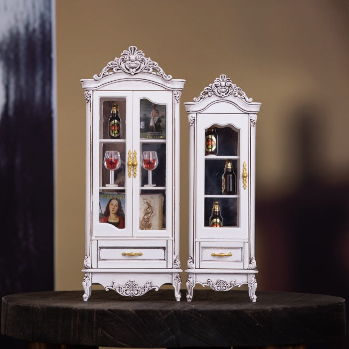 Dollhouse Vintage Luxury Wine Cabinet - Elegant Living Room Furniture