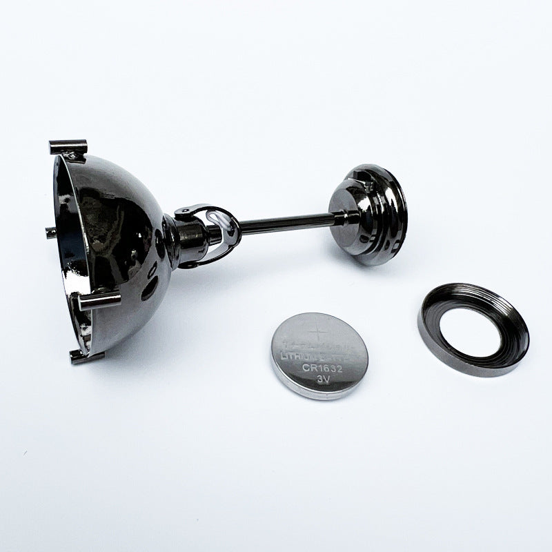 1:12 Dollhouse Miniature Model LED Black Chandelier Ceiling Light Rotatable