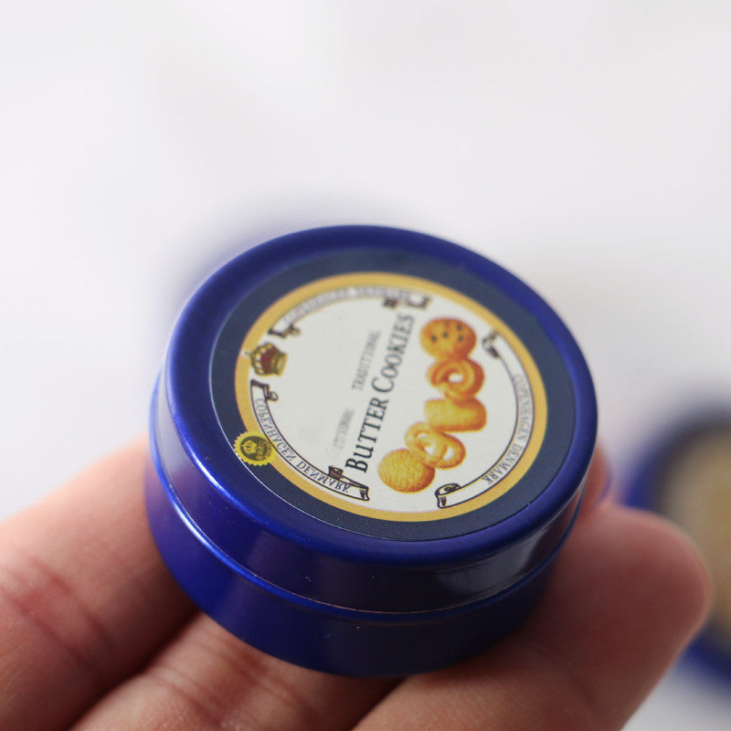 Dollhouse Doll Danish Cookies Blue Tin Box Miniature DIY Simulation Food