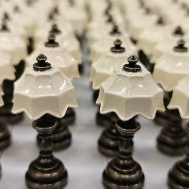 1:12 Dollhouse Miniature Model Scene OB11 Props Metal Tiffany Table Lamp Bedside Lamp