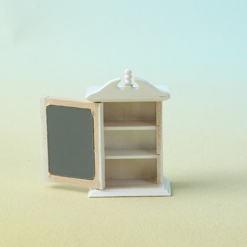 1:12 Dollhouse Miniature  Furniture Storage Cabinet with Mirror