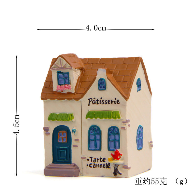 Minimalist Japanese Style Dollhouse Moss Succulent Flower Arrangement Shooting Props Desktop House Decoration