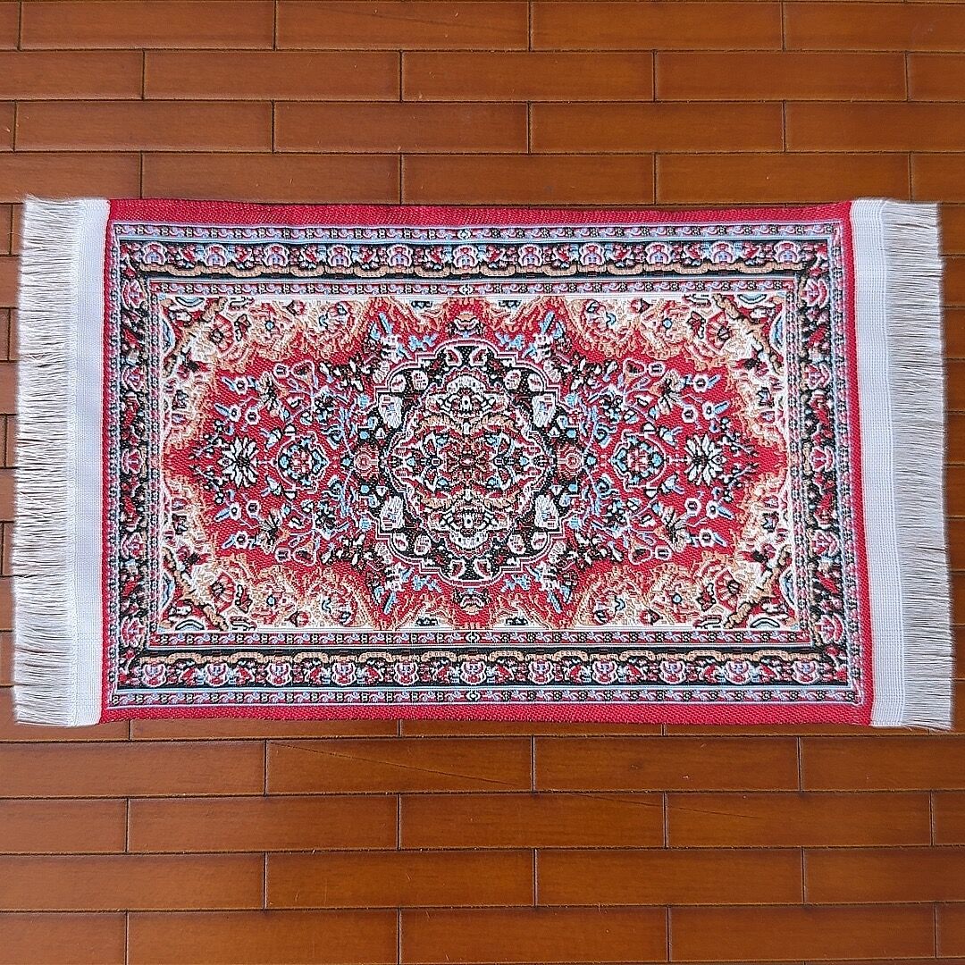 Dollhouse Mini Floor Living Room Decoration Turkish Carpet Woven Rug Handmade 4 Colors New