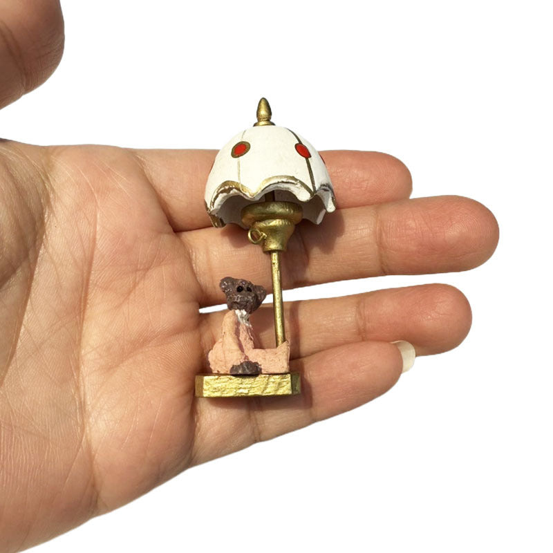 1:12 Dollhouse Miniature Table Lamp White Shade Bedside Lamp