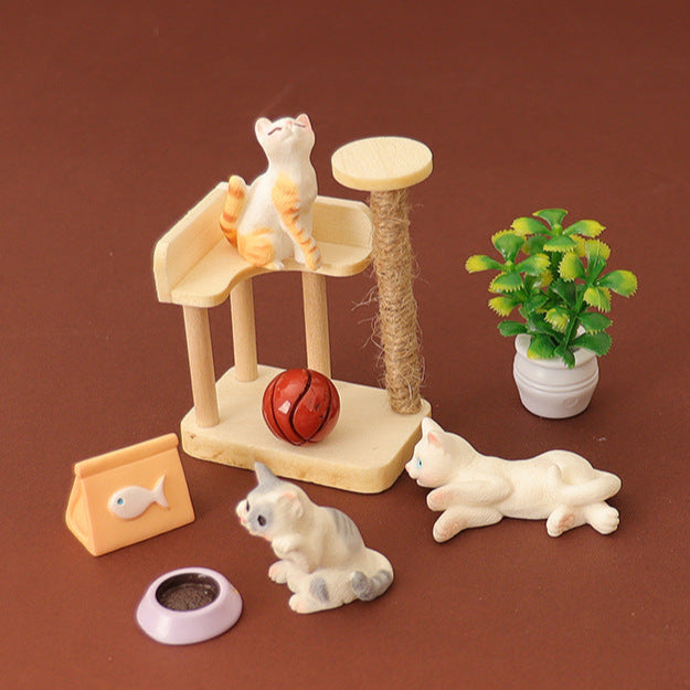 Dollhouse Cat Scratch Board Furniture Accessory
