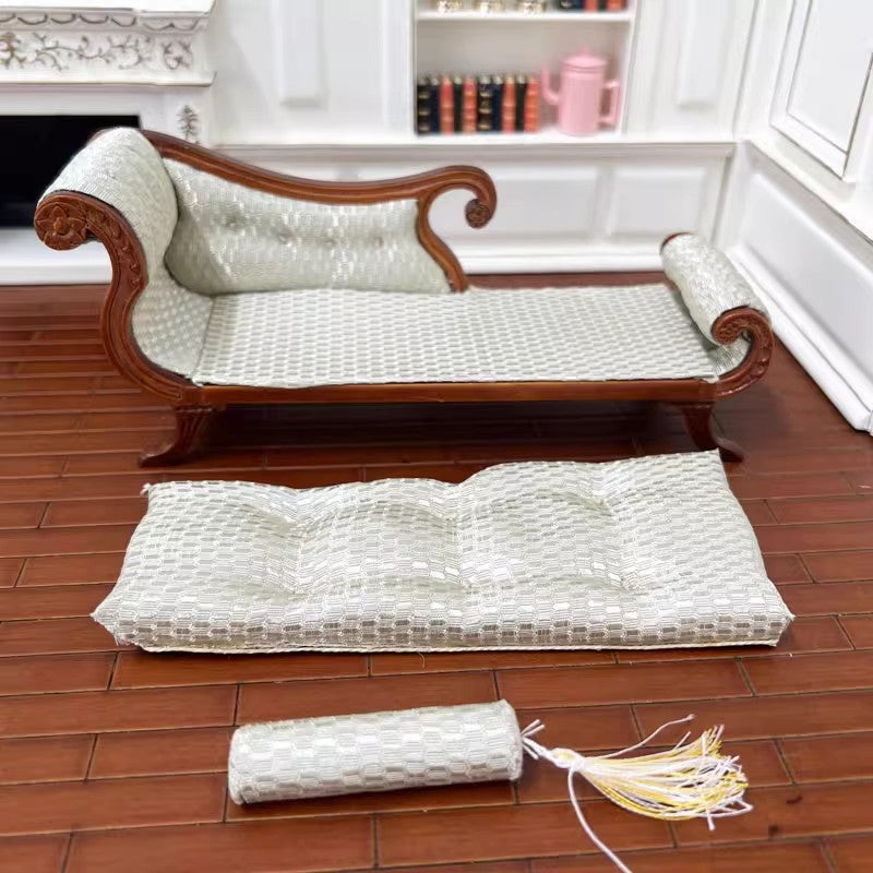 1:12 Dollhouse Miniature Living Room Wooden Sofa  Couch