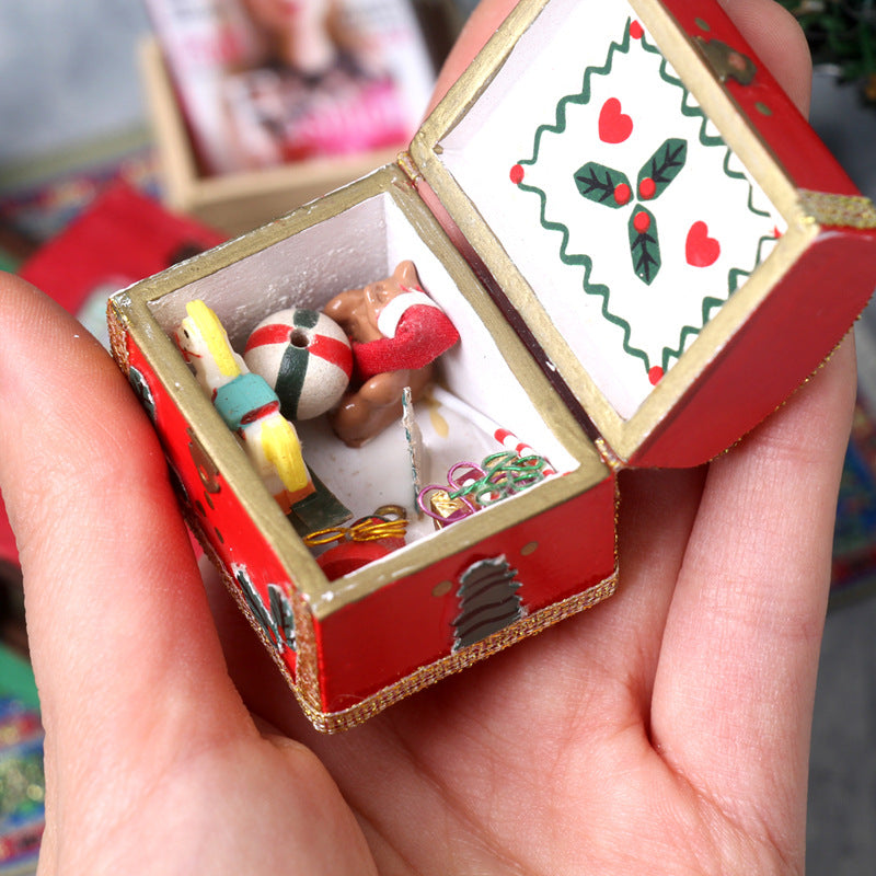 Christmas Coffee Table Simulation Handmade Cheesecake Dollhouse Miniature Food