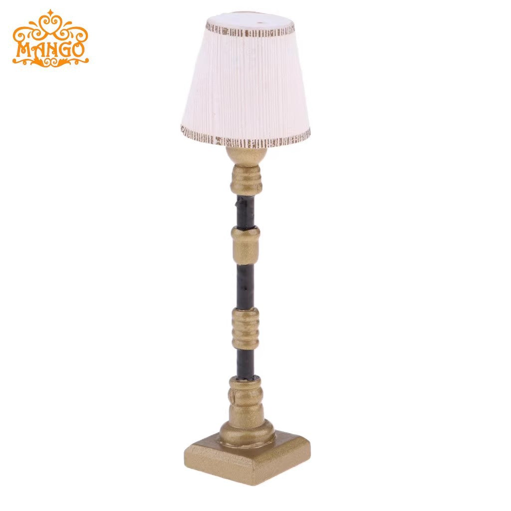 DIY 1:12 Dollhouse Miniature Model Mini Scene Props Resin Floor Lamp Table Lamp Non-Lighting