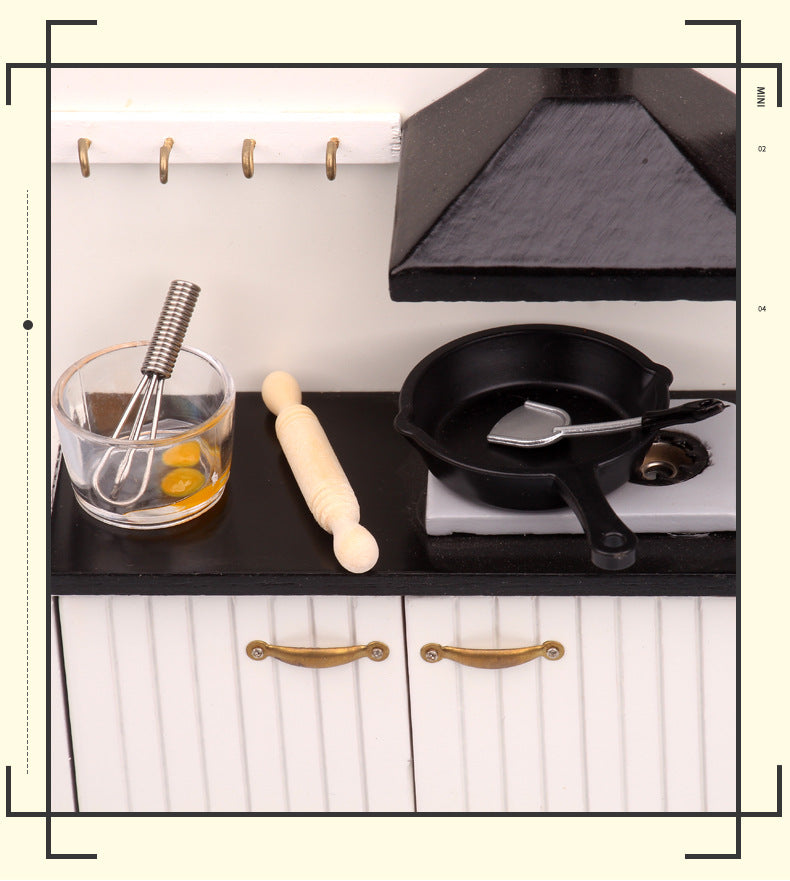 Dollhouse Simulation 3D Miniature Food Kitchen Utensils Model DIY Dollhouse Decoration Accessories Props
