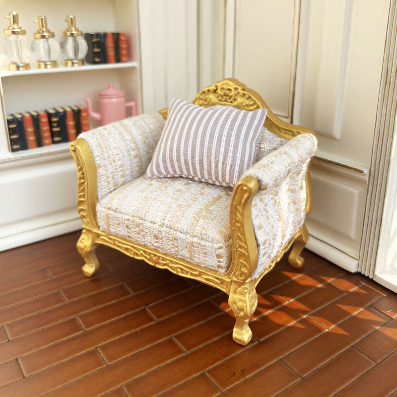 1:12 Dollhouse Living Room  Fabric Couch Sofa