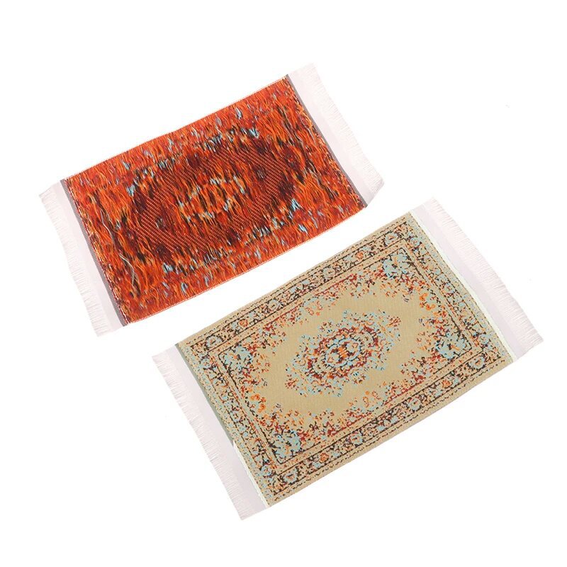 Dollhouse Mini Floor Living Room Decoration Turkish Carpet Woven Rug Handmade 4 Colors New