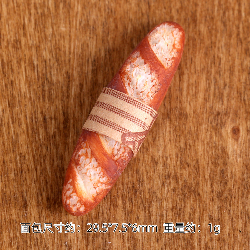 Miniature Realistic Handmade Clay Bread Exquisite Bagged Dollhouse Miniature Food