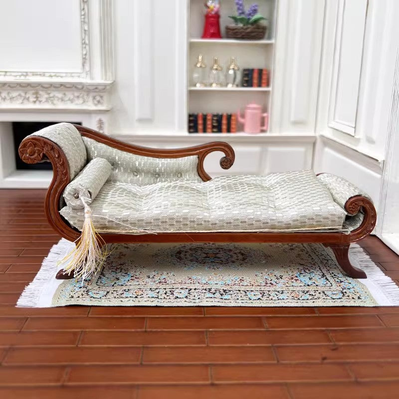 1:12 Dollhouse Miniature Living Room Wooden Sofa  Couch