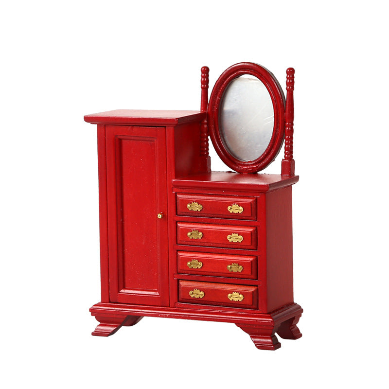 1:12 Dollhouse Mini Furniture Bedroom Furniture Chest of Drawers Vintage Dressing Table Wholesale