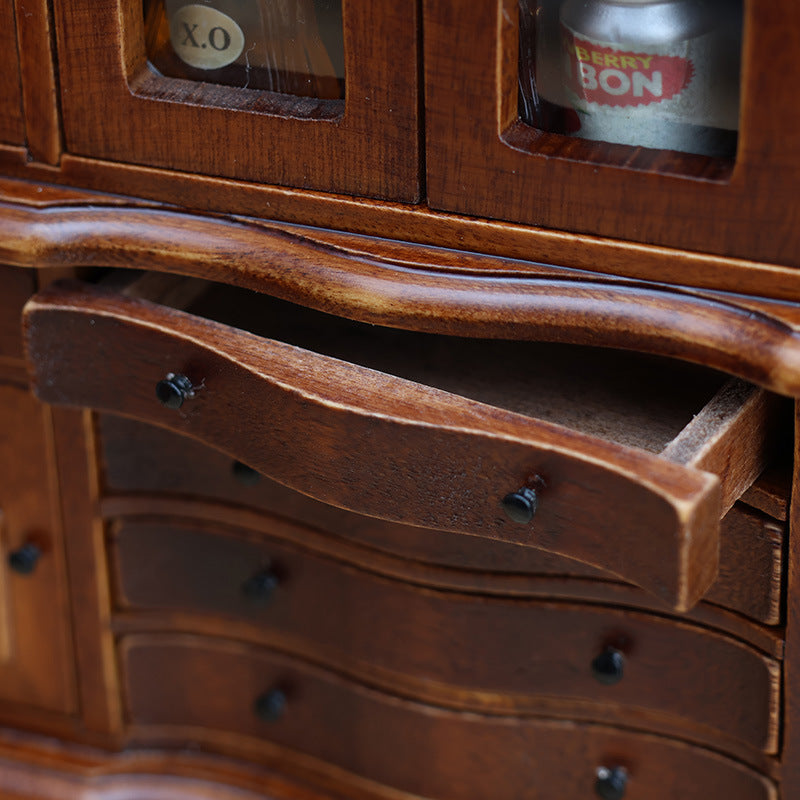 1:12 Dollhouse Dollhouse Miniature Furniture Ornaments Wooden Cabinet