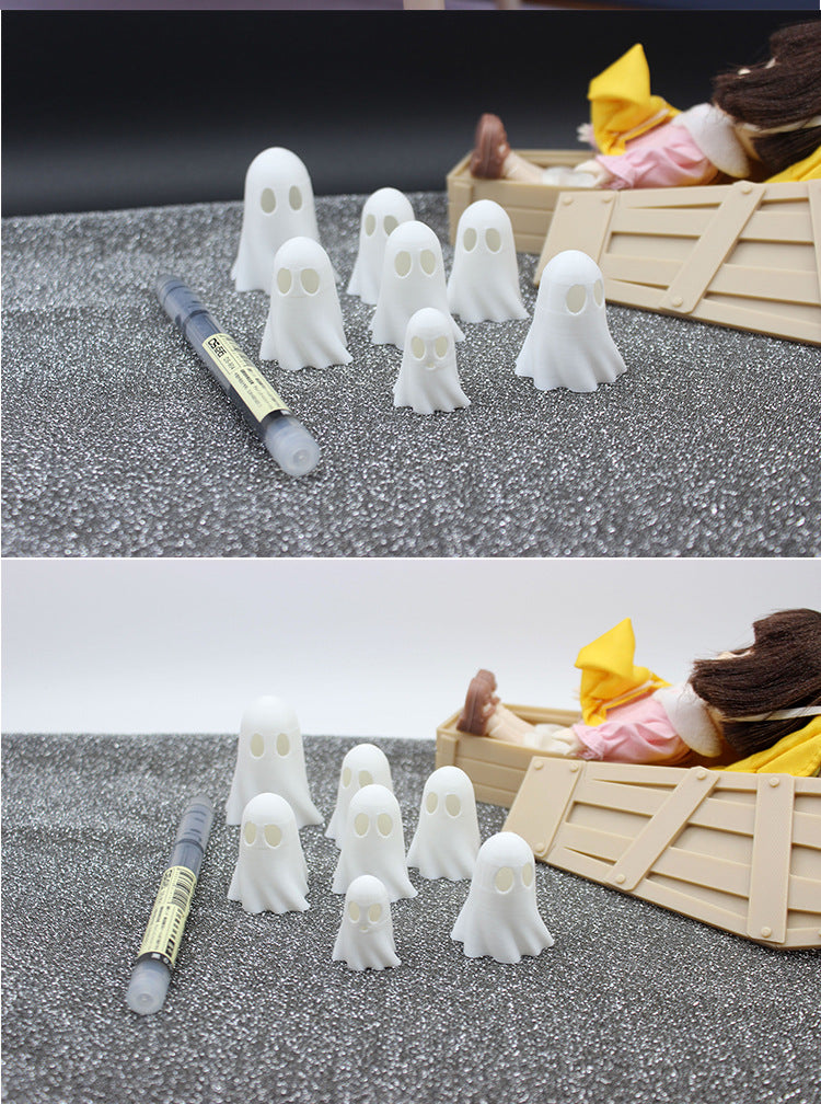 112 Dollhouse Halloween Scene Nightlight Ghost Ornament