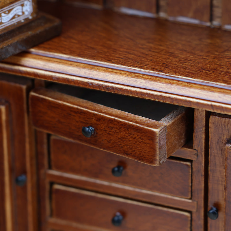 1:12 Dollhouse Furniture Wooden  Storage Cabinet