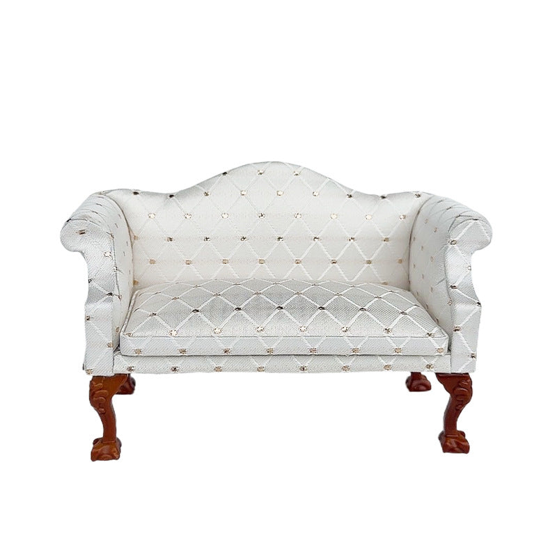 1:12 Dollhouse Living Room Scene Diamond Sofa Single Double Chair Sofa