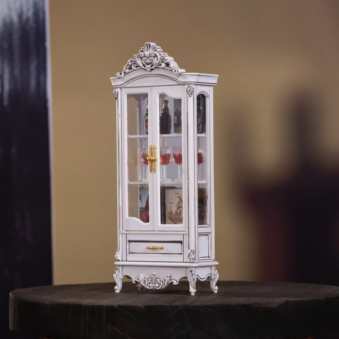 Dollhouse Vintage Luxury Wine Cabinet - Elegant Living Room Furniture