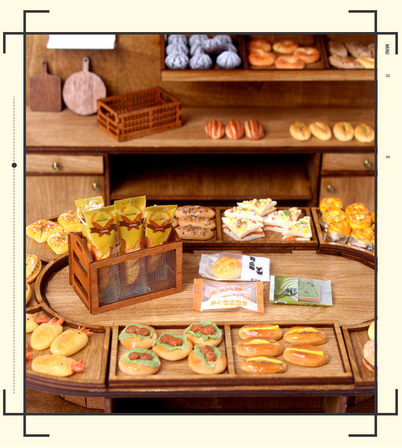 Miniature Realistic Handmade Clay Bread Exquisite Bagged Dollhouse Miniature Food