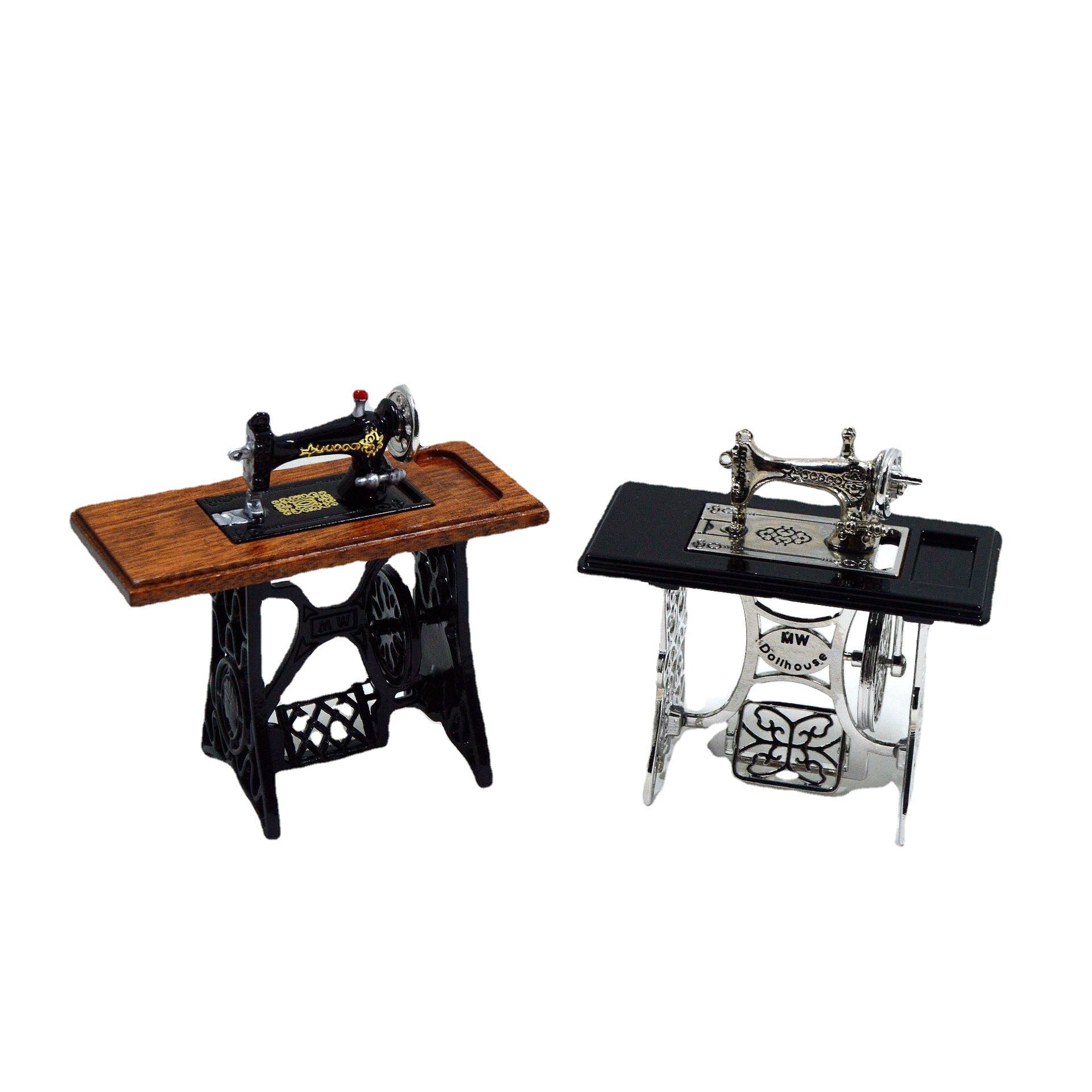 12 Scale Miniature Scene Model Scene Dollhouse Accessories Display Vintage Nostalgic Foot Pedal Sewing Machine Electric Car