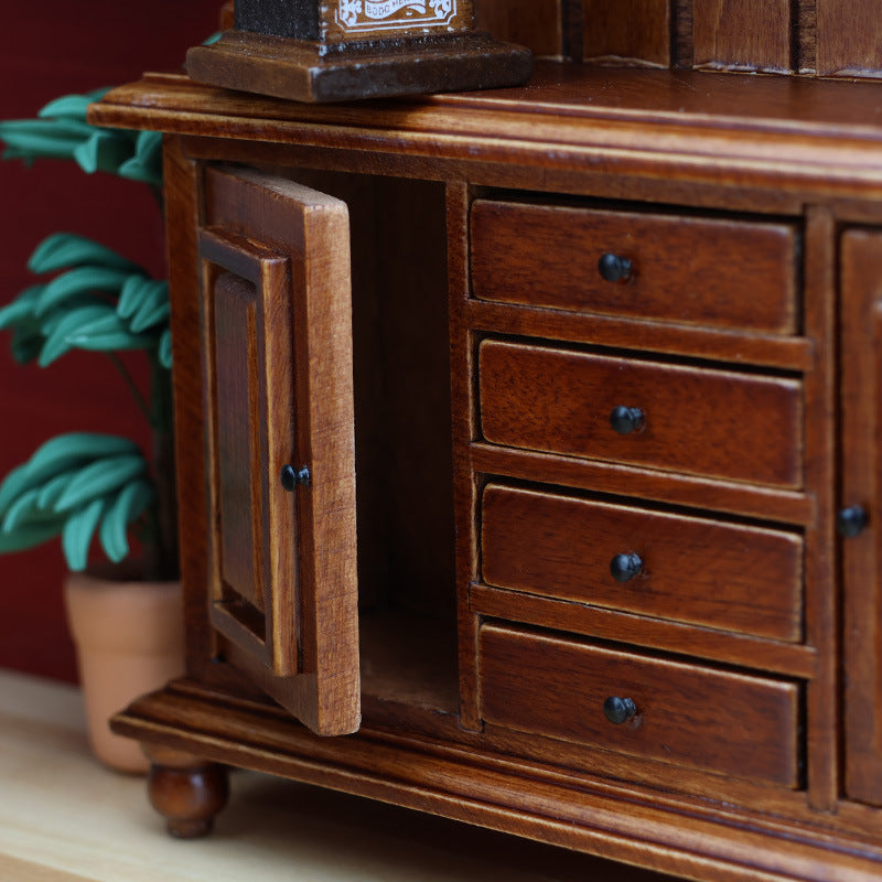 1:12 Dollhouse Furniture Wooden  Storage Cabinet
