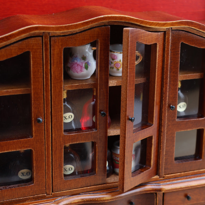 1:12 Dollhouse Dollhouse Miniature Furniture Ornaments Wooden Cabinet