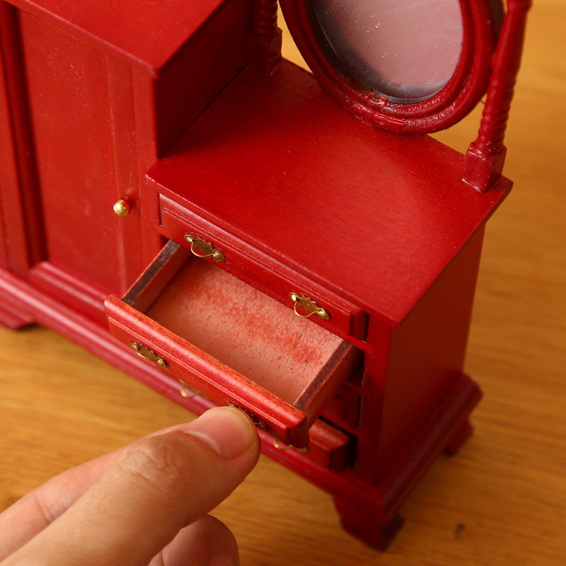 1:12 Dollhouse Mini Furniture Bedroom Furniture Chest of Drawers Vintage Dressing Table Wholesale