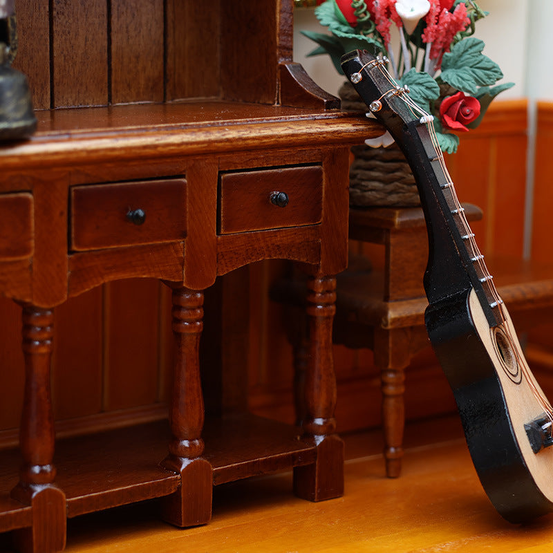 1:12 Dollhouse Mini Furniture Model DIY Vertical Bookshelf Cabinet Storage Rack Organizer