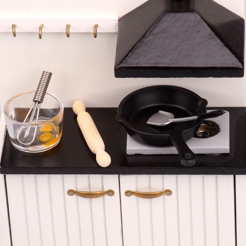 Dollhouse Simulation 3D Miniature Food Kitchen Utensils Model DIY Dollhouse Decoration Accessories Props