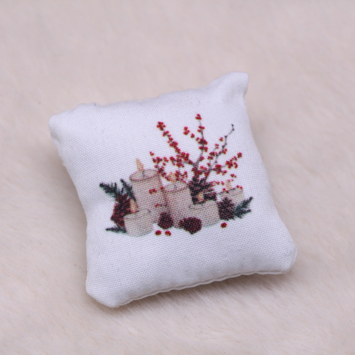 Handmade Dollhouse Christmas Pillow