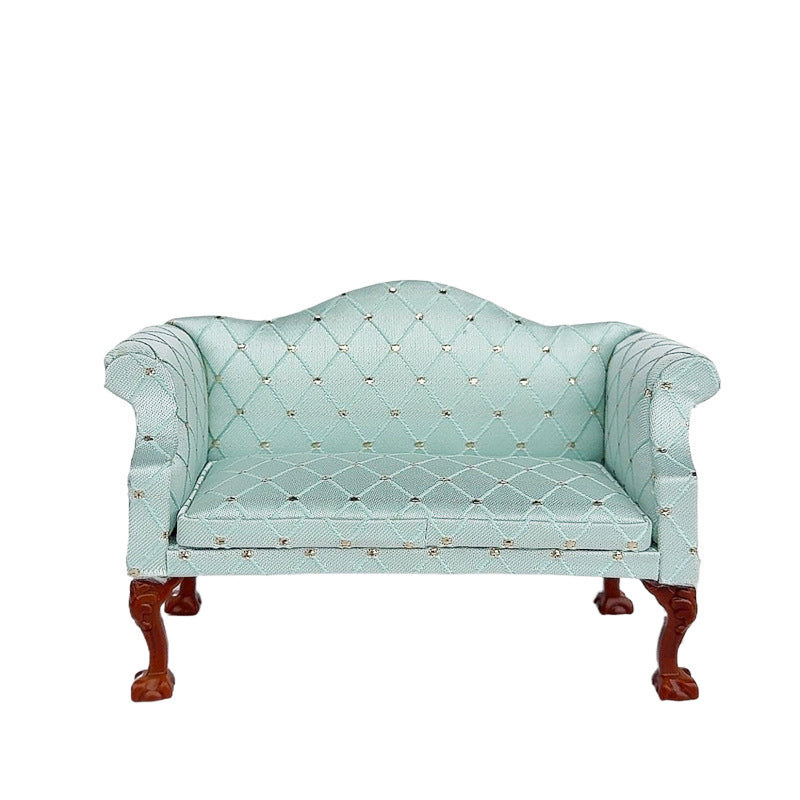 1:12 Dollhouse Living Room Scene Diamond Sofa Single Double Chair Sofa