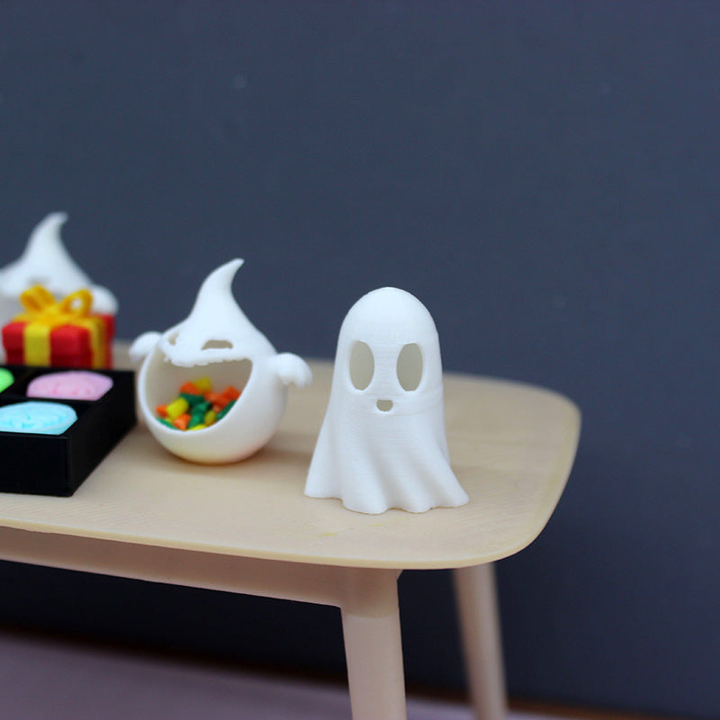 112 Dollhouse Halloween Scene Nightlight Ghost Ornament