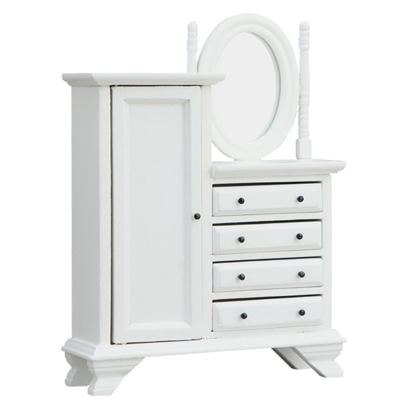 1:12 Dollhouse wooden  Decoration European Style Storage Dressing Cabinet