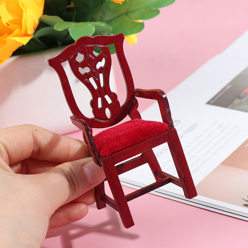 112 Dollhouse Miniature Furniture European Vintage Restaurant Chair