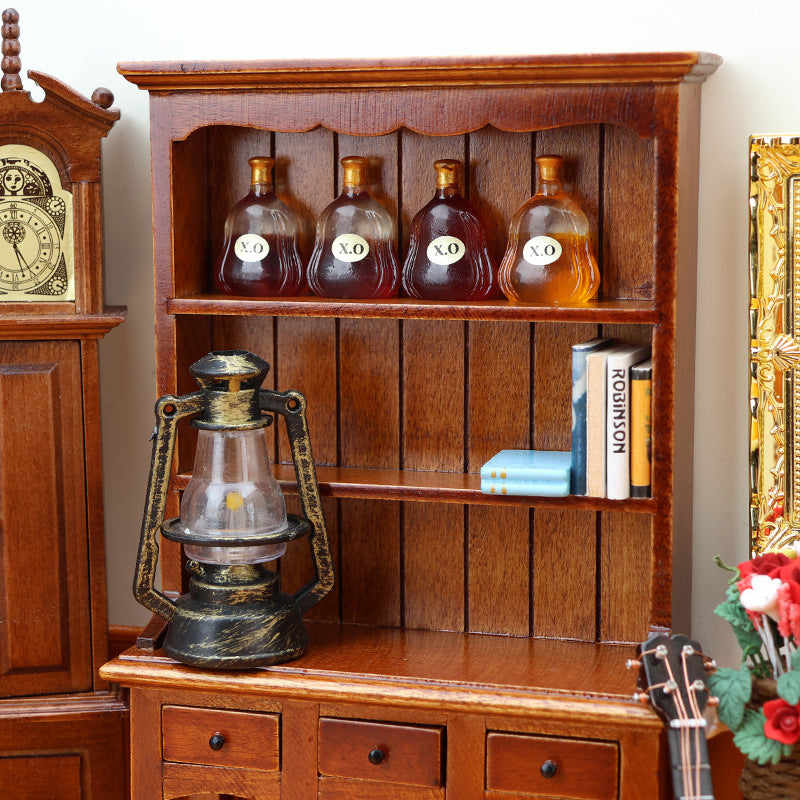 1:12 Dollhouse Mini Furniture Model DIY Vertical Bookshelf Cabinet Storage Rack Organizer