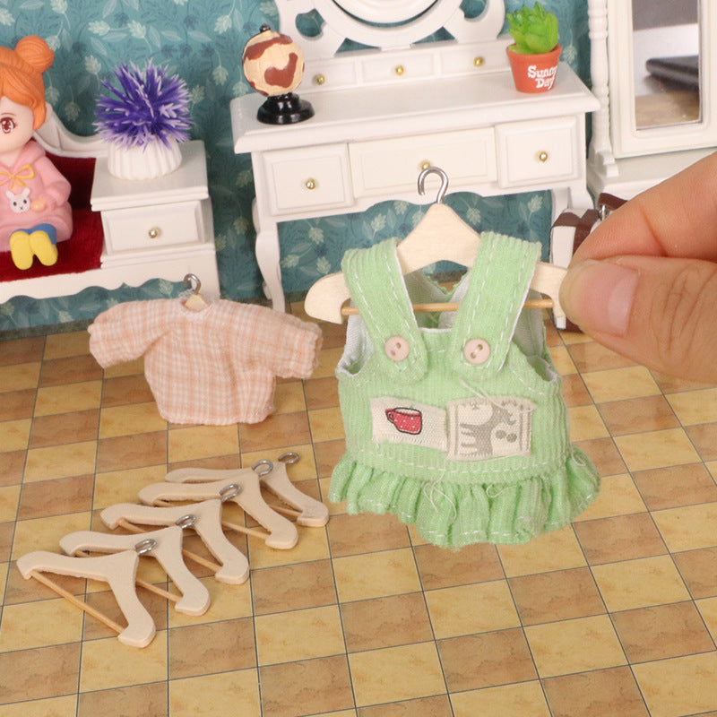Dollhouse Miniature Wooden Hanger Pocket Furniture Model Life Scene Accessories