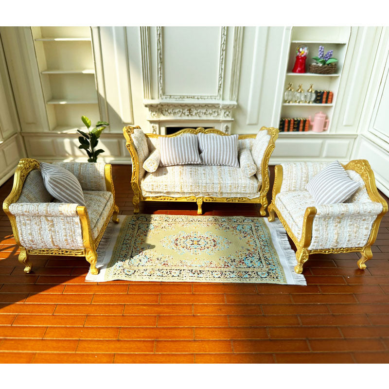 1:12 Dollhouse Living Room  Fabric Couch Sofa