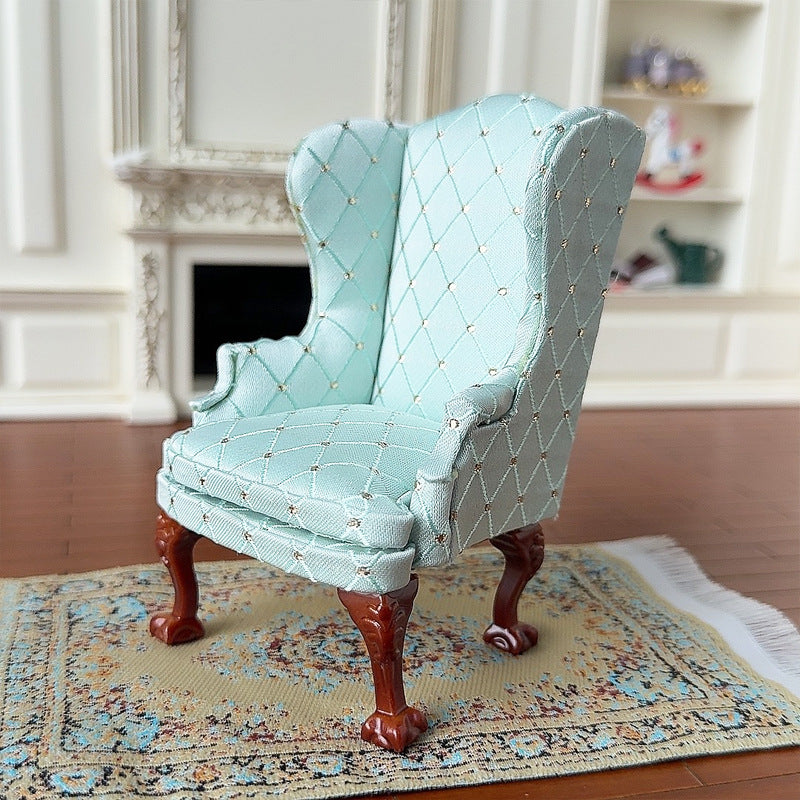 1:12 Dollhouse Living Room Scene Diamond Sofa Single Double Chair Sofa