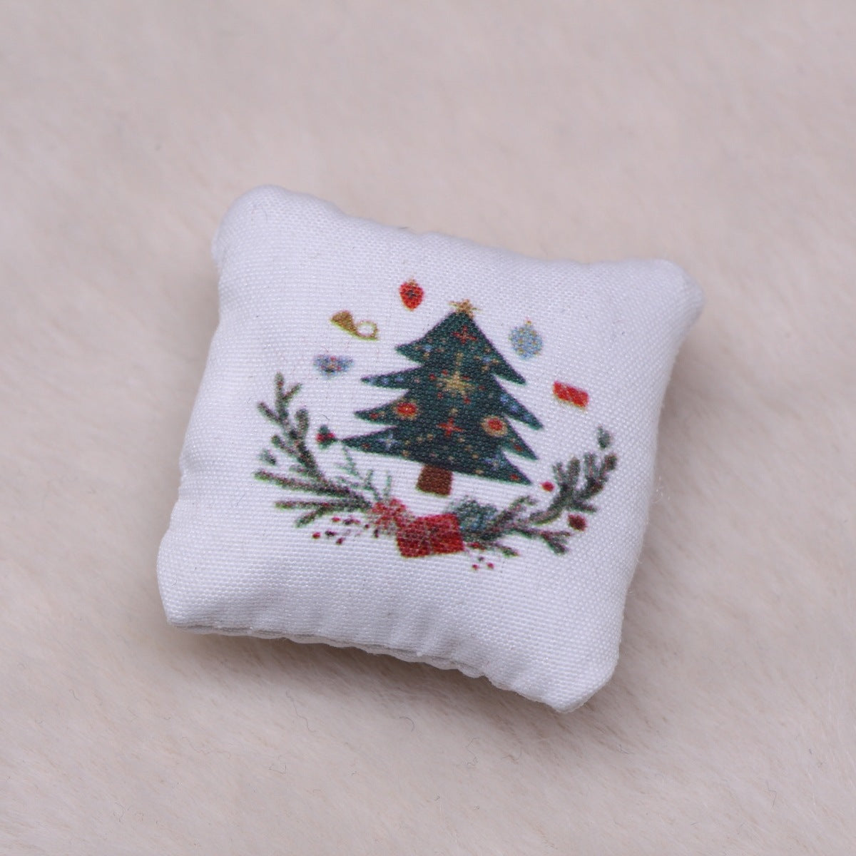 Handmade Dollhouse Christmas Pillow