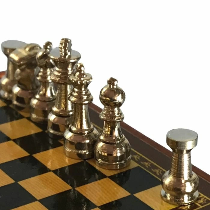 Walnut Chess Table and Chess Set