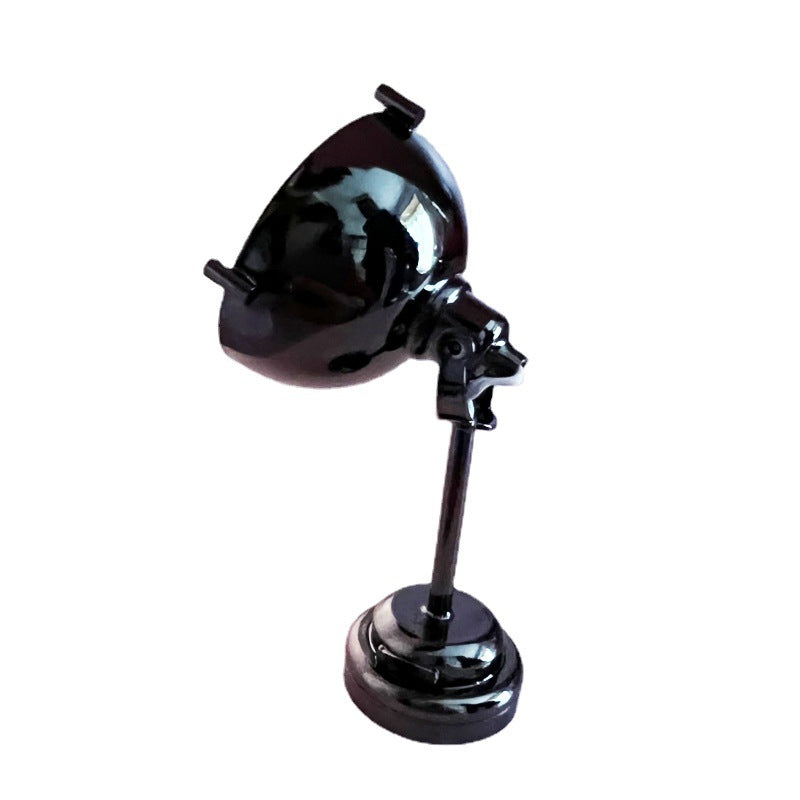 1:12 Dollhouse Miniature Model LED Black Chandelier Ceiling Light Rotatable