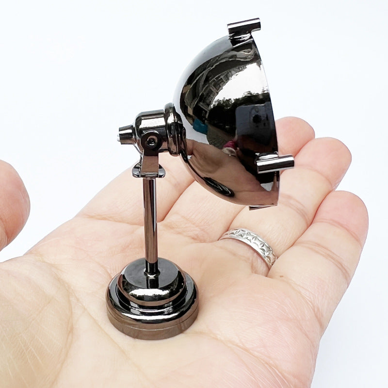 1:12 Dollhouse Miniature Model LED Black Chandelier Ceiling Light Rotatable