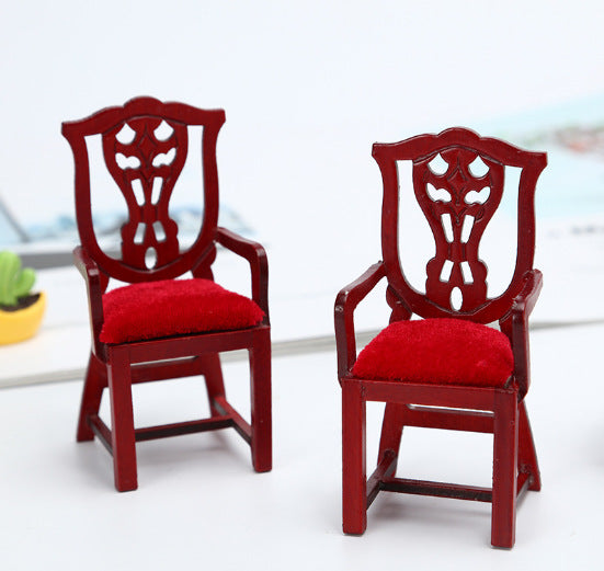 112 Dollhouse Miniature Furniture European Vintage Restaurant Chair