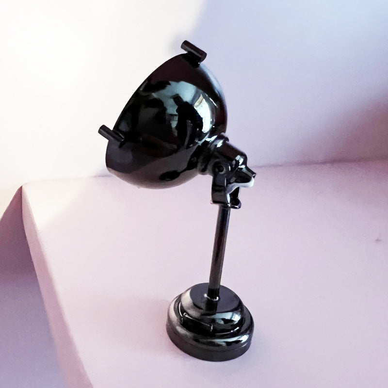 1:12 Dollhouse Miniature Model LED Black Chandelier Ceiling Light Rotatable