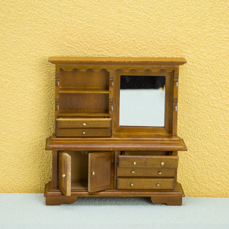 Dollhouse Miniature Furniture Wooden Dressing Table