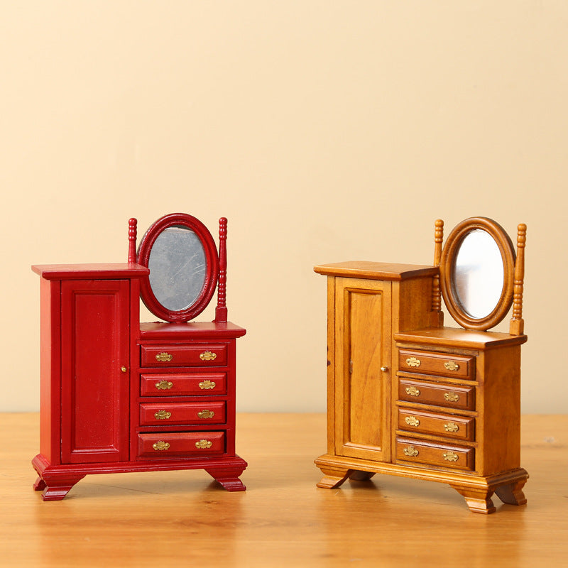 1:12 Dollhouse Mini Furniture Bedroom Furniture Chest of Drawers Vintage Dressing Table Wholesale