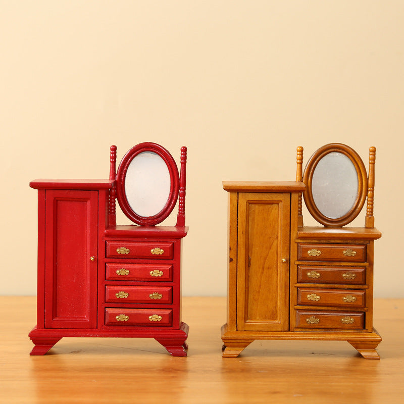 1:12 Dollhouse Mini Furniture Bedroom Furniture Chest of Drawers Vintage Dressing Table Wholesale